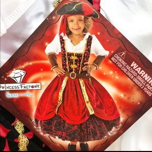 PRINCESS PIRATE HALLOWEEN COSTUME GIRLS SIZE 5 - 6